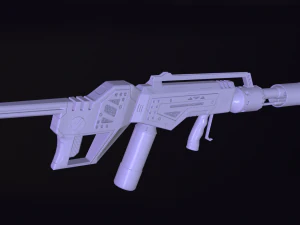 gameready pbr hand flamethrower 3D Model