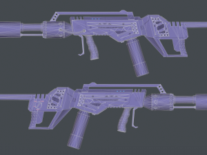 gameready pbr hand flamethrower 3Dモデル