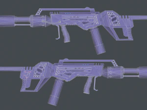 gameready pbr hand flamethrower 3D Model