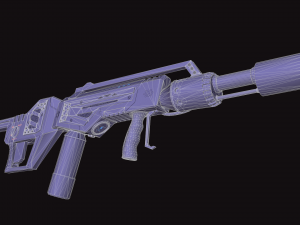 gameready pbr hand flamethrower 3Dモデル