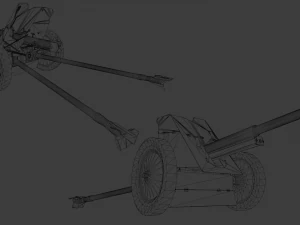 gameready soviet anti-tank 3D Model