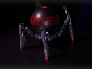 gameready pbr sci-fi spider-robot 3D मॉडल