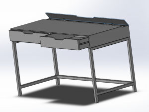 alex desk 3D 模型