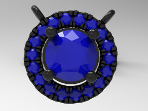 liontin sappirhe 3D 模型