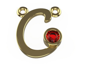 liontin alphabet a-z Modello 3D
