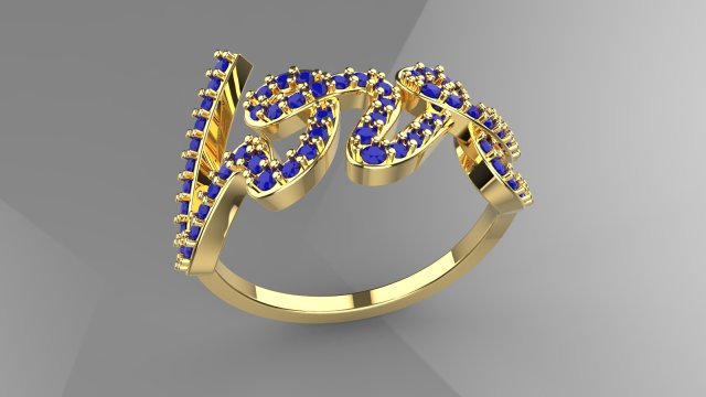 ring jenny love 3D Модель .c4d .max .obj .3ds .fbx .stl .blend 