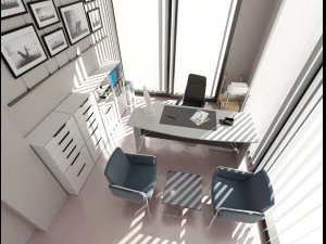 small office interior design 3dsmax scene 3D Model