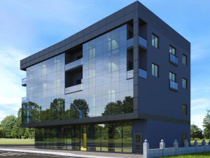 design extérieur d'un bâtiment résidentiel moderne Modèle 3D