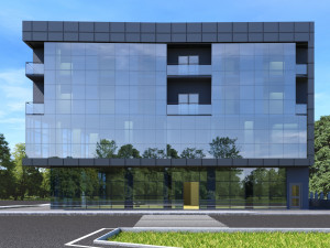 modern residential building exterior design Modello 3D