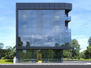 modern residential building exterior design Modello 3D