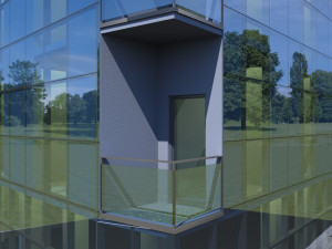 modern residential building exterior design Modello 3D
