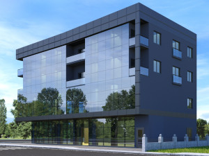 modern residential building exterior design Modello 3D