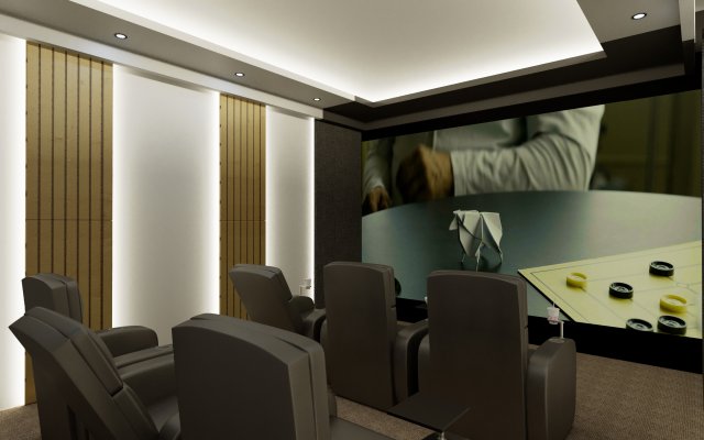 3d cinema room home theatre Modelo 3D .c4d .max .obj .3ds .fbx .stl .blend 