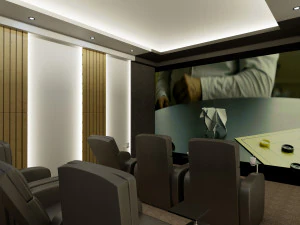 Cinema em casa da sala de cinema 3D Modelo 3D