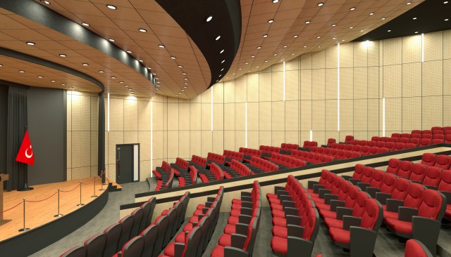 3d max conference hall auditorium theater Model 3D .c4d .max .obj .3ds .fbx .stl .blend