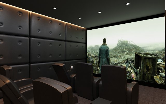 3dsmax cinema room home theatre Modèle 3D .c4d .max .obj .3ds .fbx .stl .blend 