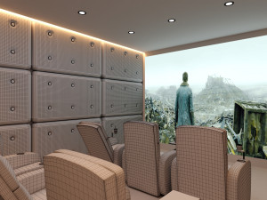 3dsmax cinema room home theatre Modèle 3D