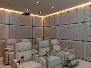 3dsmax cinema room home theatre Modèle 3D