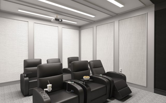 3d cinema room home theatre Modello 3D .c4d .max .obj .3ds .fbx .stl .blend 