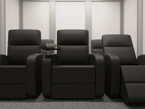 3d cinema room home theatre Modello 3D