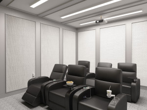3d cinema room home theatre Modello 3D