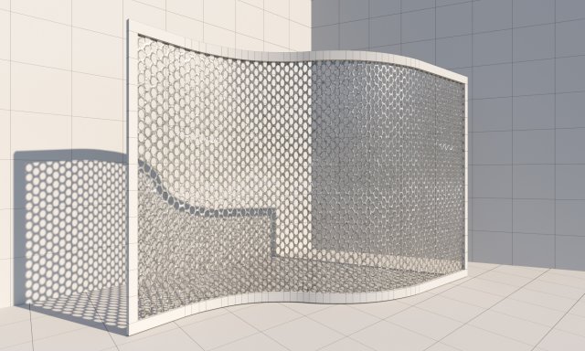 metal wire wall Modello 3D .c4d .max .obj .3ds .fbx .stl .blend 
