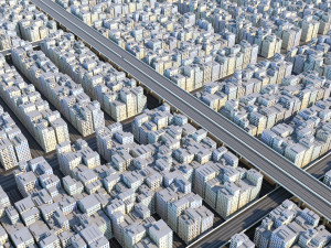 low-poly city Modelo 3D