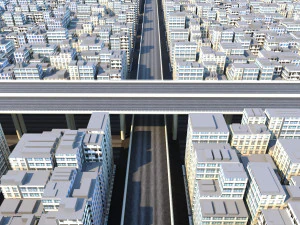 low-poly city 3D Model