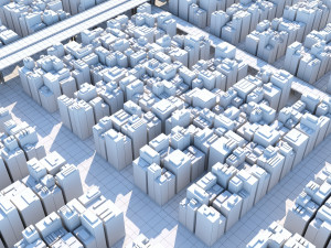 low-poly city Modelo 3D