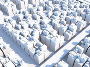 low-poly city Modelo 3D