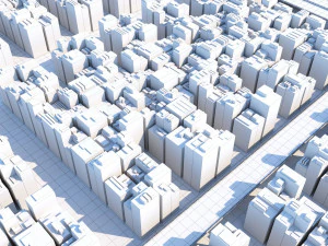 low-poly city 3D Model