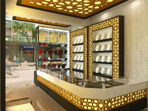 jewelry showroom interior realistic design 3D Model