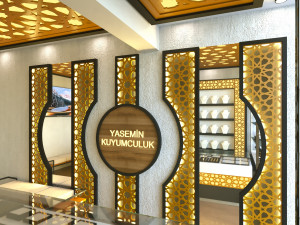 jewelry showroom interior realistic design 3D Model
