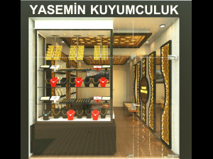 jewelry showroom interior realistic design 3D Model