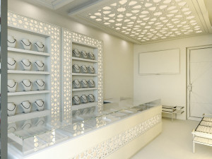 jewelry showroom interior realistic design 3D Model