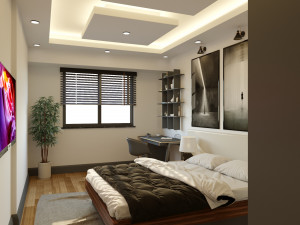 realistic hotel room interior design Model 3D