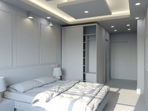 realistic hotel room interior design Model 3D