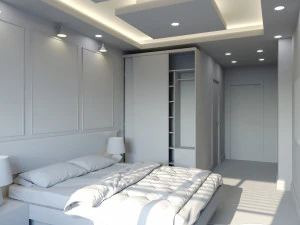 realistic hotel room interior design 3D Model