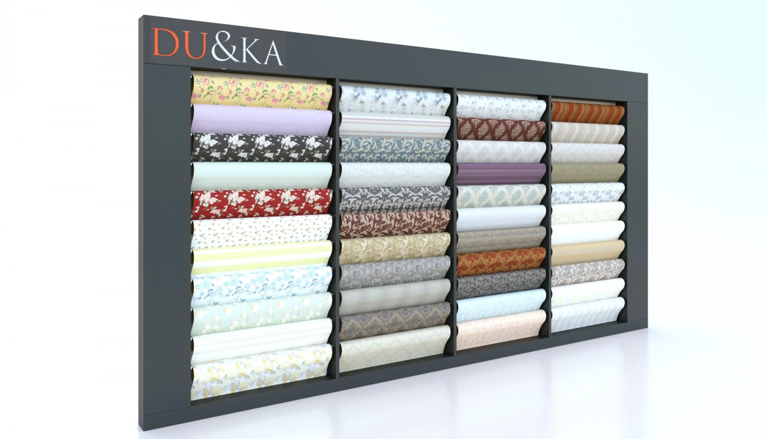wallpaper display stand low-poly 3D Model .c4d .max .obj .3ds .fbx .stl .blend 