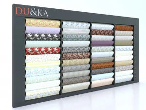 벽지 디스플레이 스탠드 로우 폴리 3D 모델