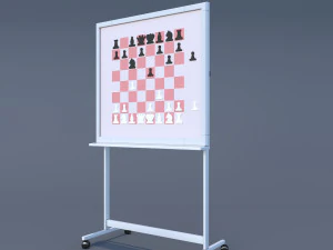 国际象棋训练板架 3D 模型