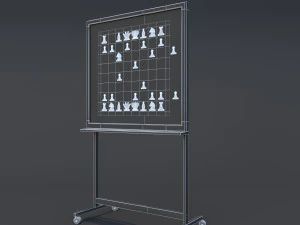 chess training board stand 3D Model