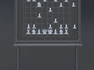 chess training board stand 3D Model
