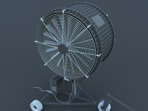 industrial turf fan 3D 模型