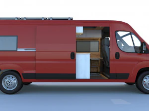 fiat ducato camper van interior design l4h2 3D Model
