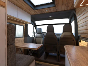 fiat ducato camper van interior design l4h2 3D Model