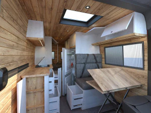 fiat ducato camper van interior design l4h2 3D Model