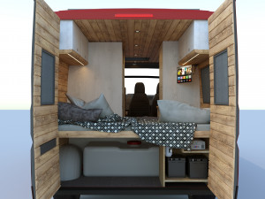 fiat ducato camper van interior design l4h2 3Dモデル