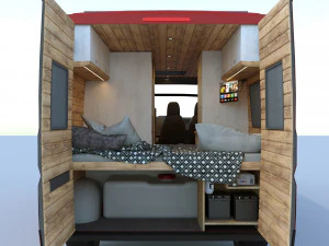 fiat ducato camper van interior design l4h2 3D Model
