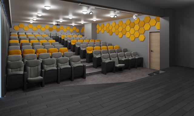 conference hall design 3D Model .c4d .max .obj .3ds .fbx .stl .blend 